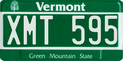 VT license plate XMT595
