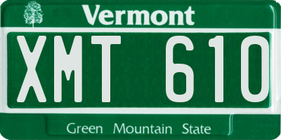 VT license plate XMT610