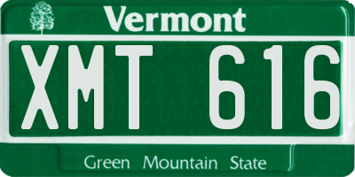 VT license plate XMT616