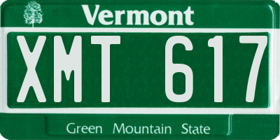 VT license plate XMT617