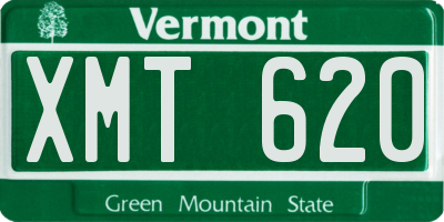 VT license plate XMT620