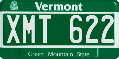VT license plate XMT622
