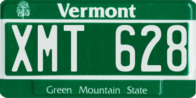 VT license plate XMT628