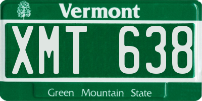 VT license plate XMT638