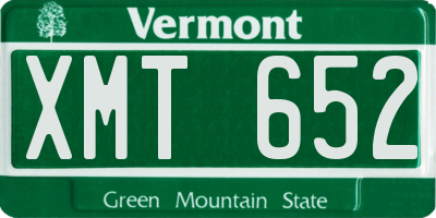 VT license plate XMT652