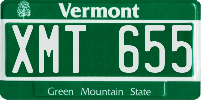 VT license plate XMT655
