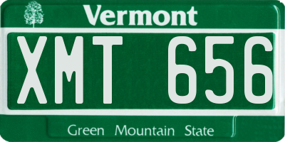 VT license plate XMT656