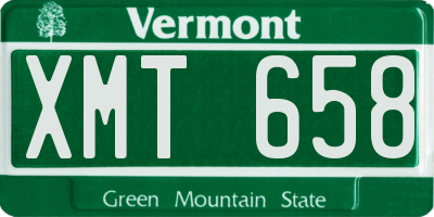 VT license plate XMT658