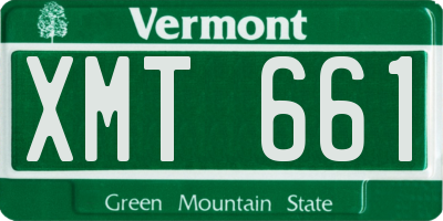 VT license plate XMT661