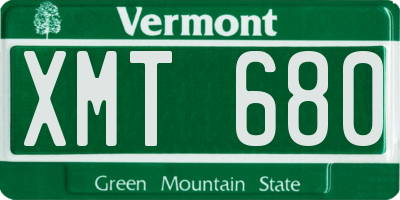 VT license plate XMT680
