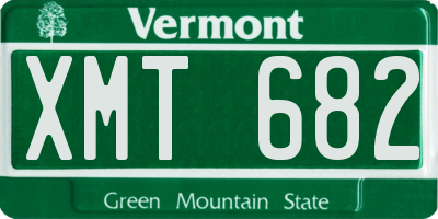 VT license plate XMT682