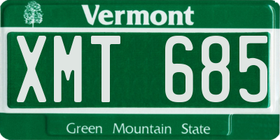 VT license plate XMT685