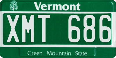 VT license plate XMT686