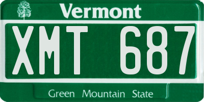 VT license plate XMT687