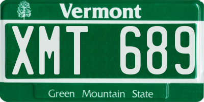 VT license plate XMT689