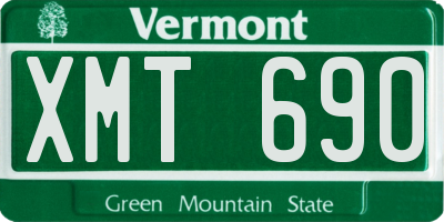 VT license plate XMT690