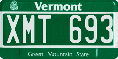 VT license plate XMT693
