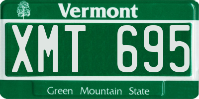 VT license plate XMT695