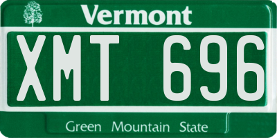 VT license plate XMT696