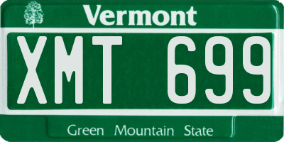 VT license plate XMT699