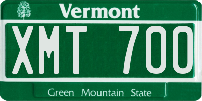 VT license plate XMT700