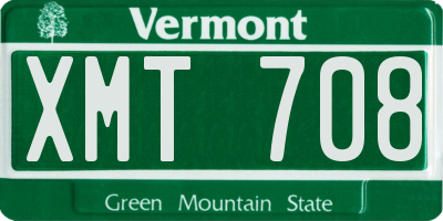 VT license plate XMT708