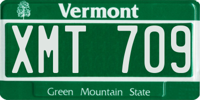 VT license plate XMT709