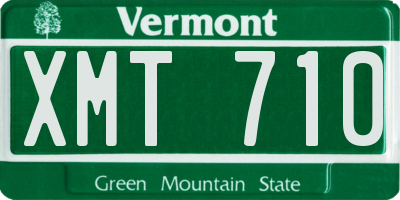 VT license plate XMT710
