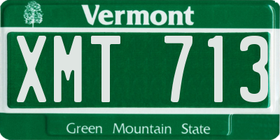 VT license plate XMT713
