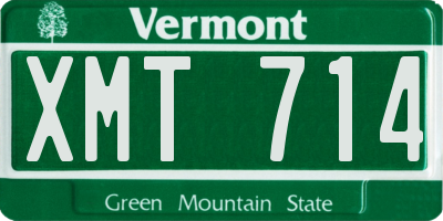 VT license plate XMT714