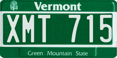 VT license plate XMT715