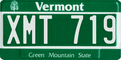 VT license plate XMT719