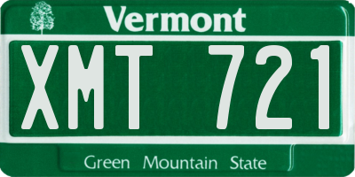 VT license plate XMT721