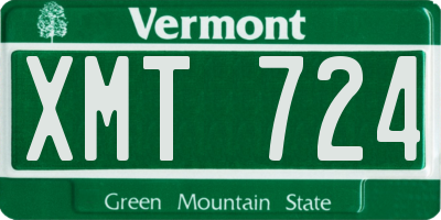 VT license plate XMT724