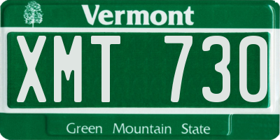 VT license plate XMT730