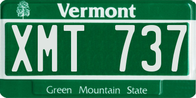 VT license plate XMT737