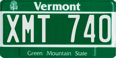 VT license plate XMT740