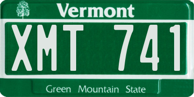 VT license plate XMT741