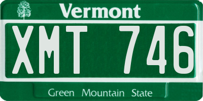 VT license plate XMT746