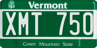 VT license plate XMT750