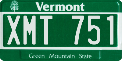 VT license plate XMT751