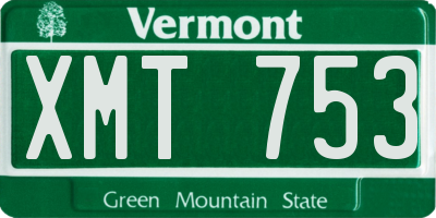 VT license plate XMT753