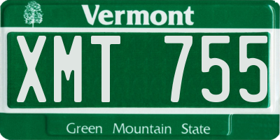 VT license plate XMT755