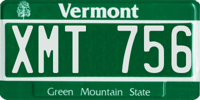 VT license plate XMT756