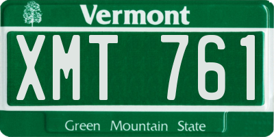 VT license plate XMT761