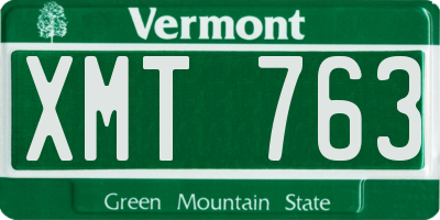 VT license plate XMT763