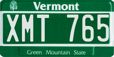 VT license plate XMT765