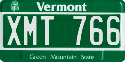 VT license plate XMT766
