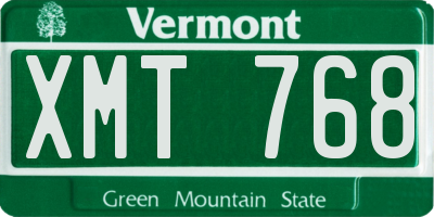 VT license plate XMT768
