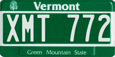 VT license plate XMT772